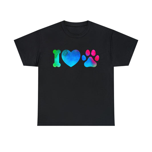 🐾 Introducing the "I Love Paw" T-shirt: Unleash Your Inner Dog Lover! 🐶