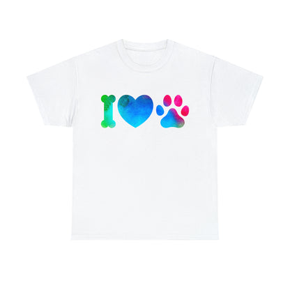 🐾 Introducing the "I Love Paw" T-shirt: Unleash Your Inner Dog Lover! 🐶