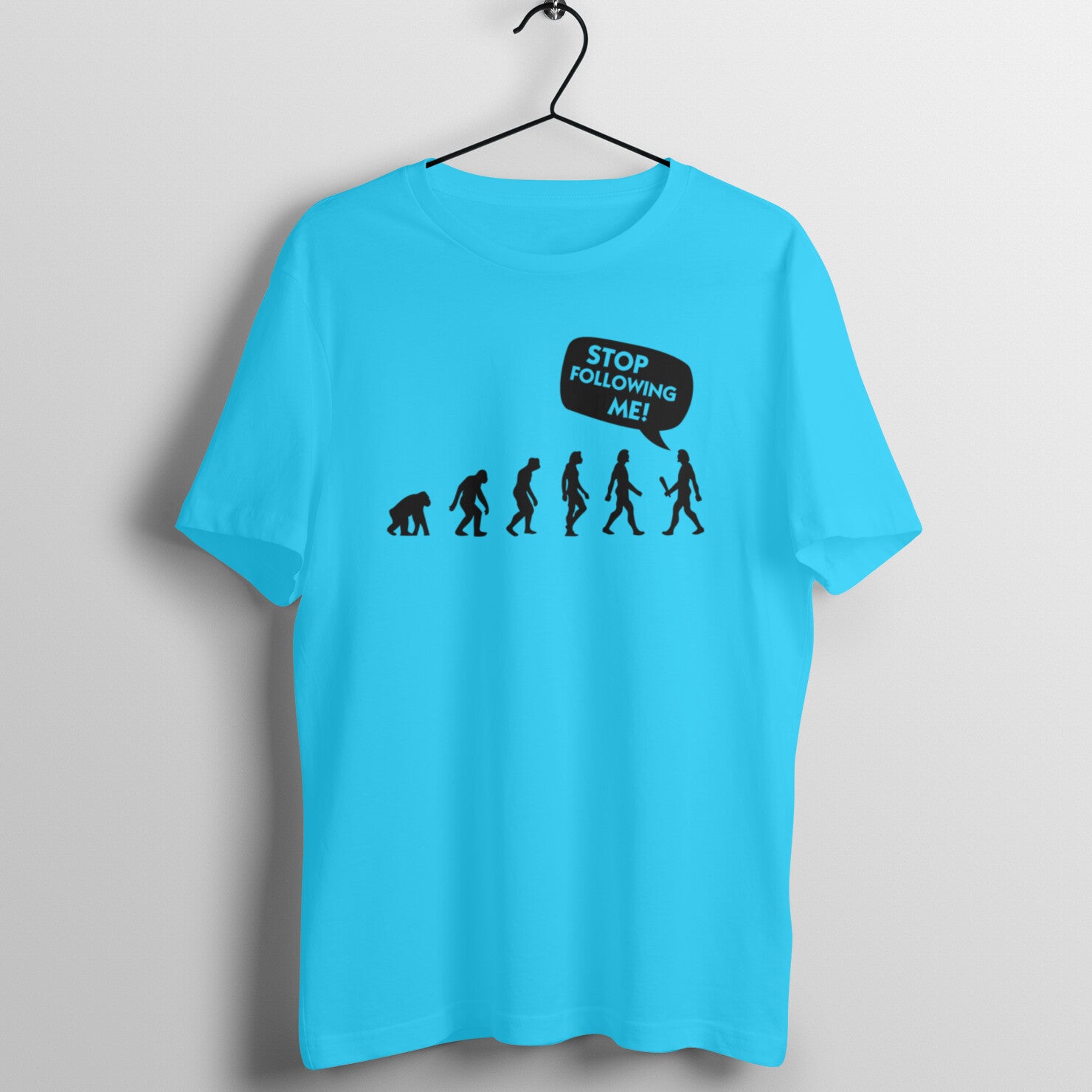 Evolution of man  Don't follow  me Printed T-Shirt