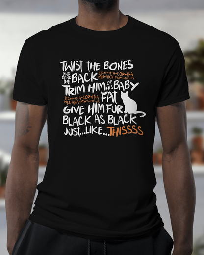 Twist the bones black t-shirt