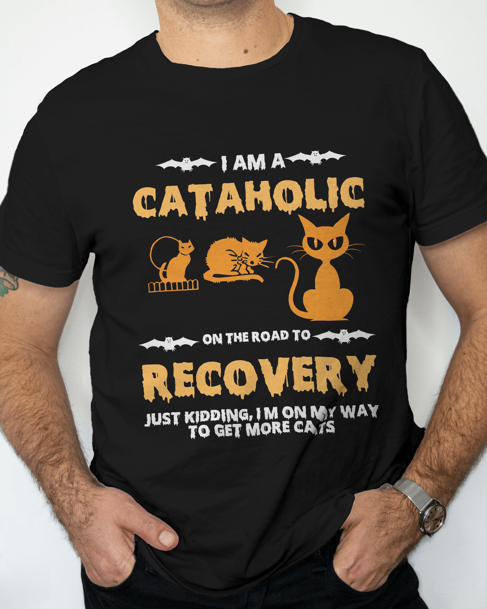 Cat-Cataholic Halloween shirt
