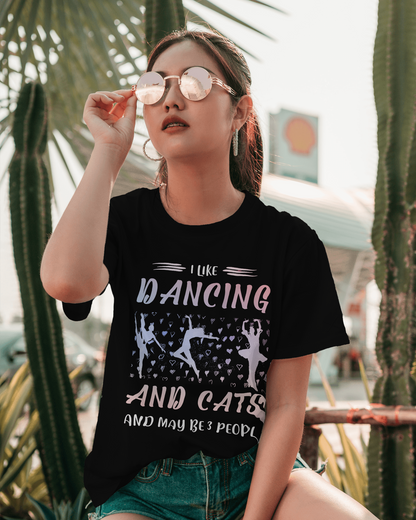 dance and cat love shirt